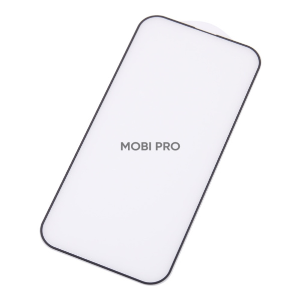 Защитное стекло "Матовое" для iPhone 14 Pro Черный (Закалённое, полное покрытие)