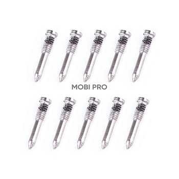 Винты для iPhone X/Xs/Xs Max/11/11 Pro/11 Pro Max/12/12 mini/12 Pro/12 Pro Max/13/13 mini/13 Pro/13 Pro Max/14/14 Pro/14 Plus/14 Pro Max/15/15 Pro/15 Plus/15 Pro Max внешний (10 шт.) Серебро