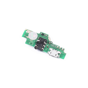 Шлейф для Infinix Hot 10 Lite (X657B) плата на системный разъем/разъем гарнитуры/микрофон