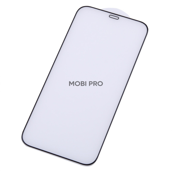 Защитное стекло "Премиум" для iPhone 12/12 Pro Черный (Закалённое+, полное покрытие)
