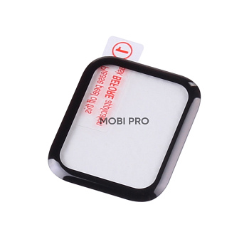 Защитное стекло "Полное покрытие" для Apple Watch 4/5/6/SE/SE 2022/SE 2023 (44 мм) Черный