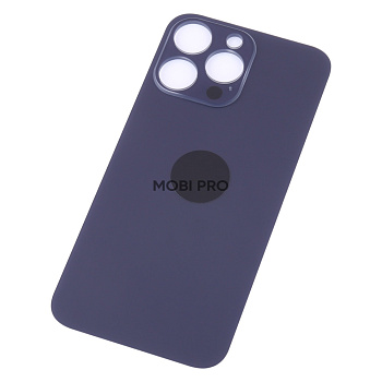 Задняя крышка для iPhone 14 Pro Max (A2895) Темно-фиолетовый (стекло, широкий вырез под камеру, логотип)