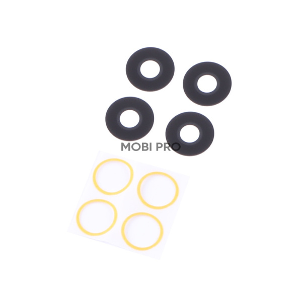 Стекло камеры для Huawei Honor X8a 4G (CRT-LX1) (комплект 4 шт.) Черный