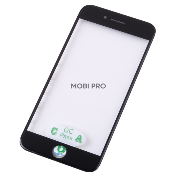 Стекло для переклейки iPhone 8/SE (2020)/SE (2022) в сборе с рамкой и OCA пленкой Черный - OR (Mitsubishi)