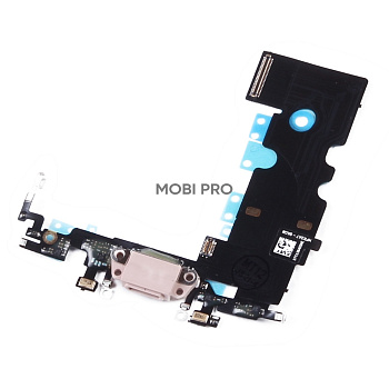 Шлейф для iPhone 8 на системный разъем/микрофон Золото