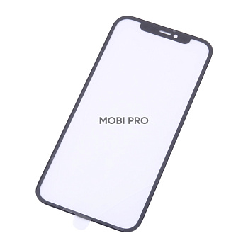 Стекло для переклейки iPhone 12/12 Pro в сборе с OCA пленкой Черный - OR (Mitsubishi)
