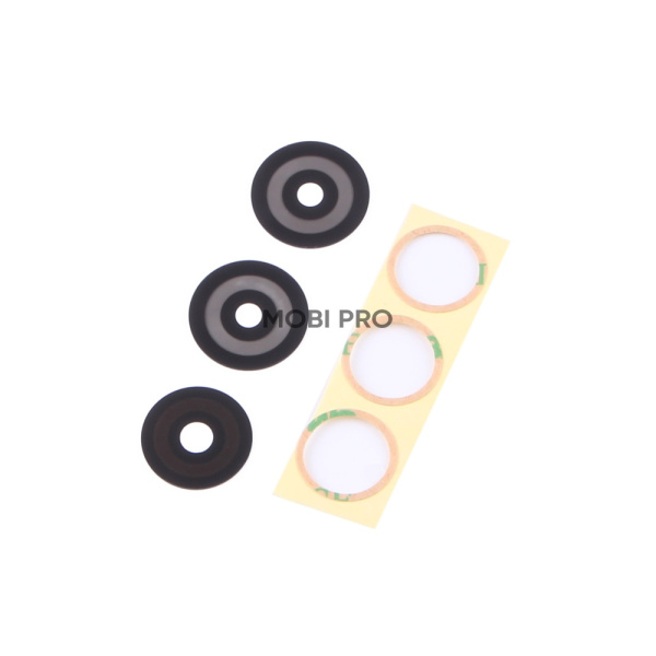 Стекло камеры для Tecno Spark 10 Pro (KI7) (комплект 3 шт.) Черный