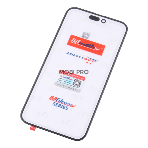Стекло для переклейки MUSTTBY iPhone 16 Plus в сборе с OCA Черный
