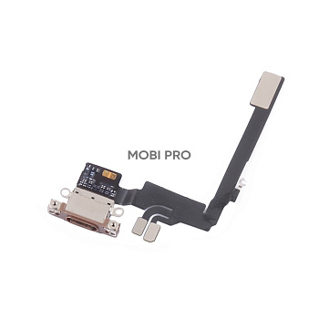 Шлейф для iPhone 16 Pro на системный разъем/микрофон Бежевый - OR