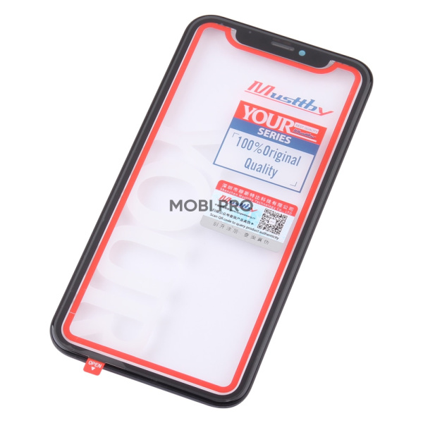 Стекло для переклейки MUSTTBY iPhone Xr в сборе с OCA 100% Черный