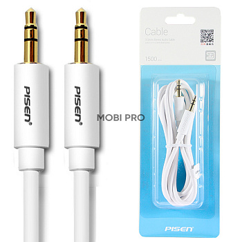 Кабель AUX [3.5 mm - 3.5 mm] Pisen YP05 (1.5 м.) Белый
