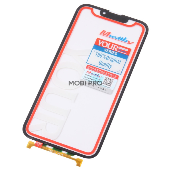 Стекло для переклейки MUSTTBY iPhone 13 в сборе с тачскрином под восстановление и OCA 100% Черный (LG)