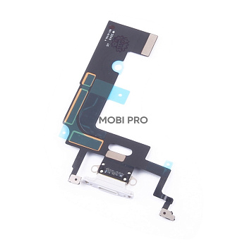 Шлейф для iPhone Xr (A2105) на системный разъем/микрофон Белый - Премиум