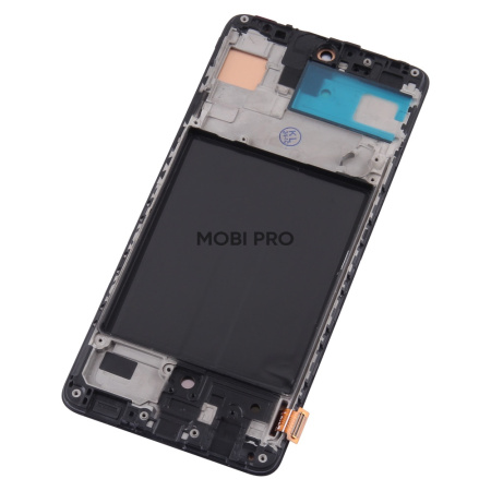 Дисплей для Samsung Galaxy A51 (A515F) модуль с рамкой Черный - (OLED) (Small Size)