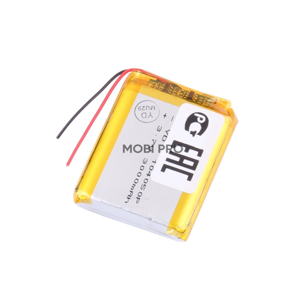 Аккумулятор универсальный 104050p 3,7v Li-Pol 3000 mAh (10*40*50 mm)