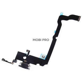 Шлейф для iPhone Xs Max (A1921/A2101) на системный разъем/микрофон Черный