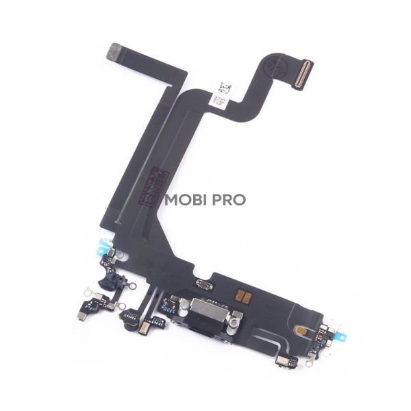 Шлейф для iPhone 14 Pro Max (A2895) на системный разъем/микрофон Черный - Премиум