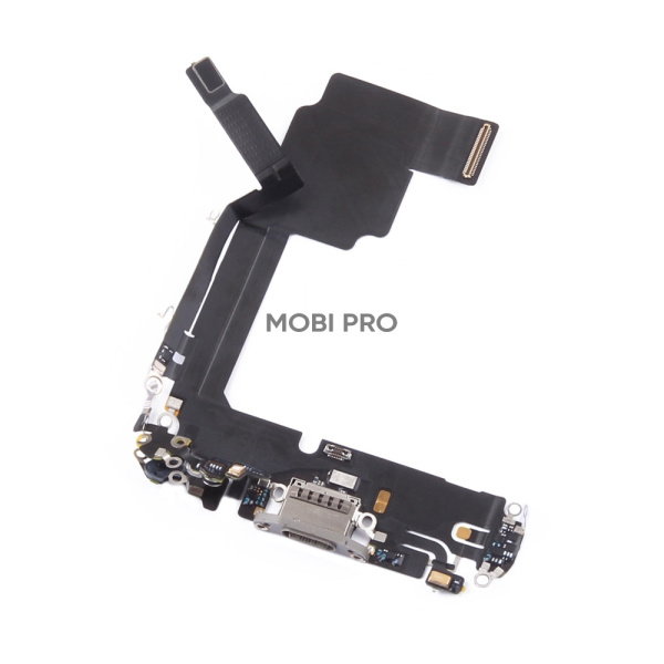 Шлейф для iPhone 15 Pro на системный разъем/микрофон Серый - OR