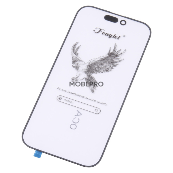 Стекло для переклейки iPhone 16 Pro в сборе с OCA пленкой Черный - OR (Feaglet)