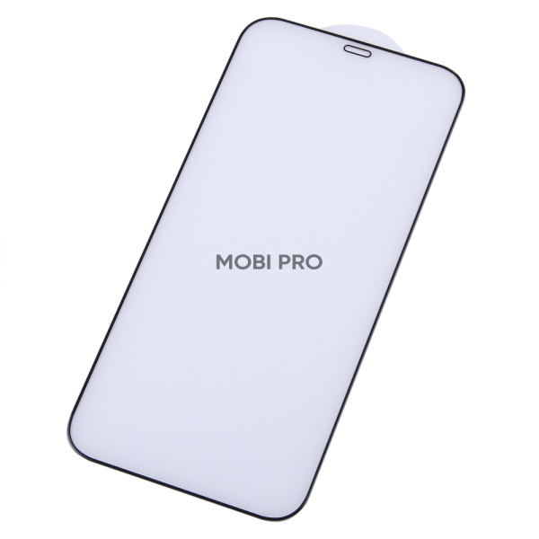 Защитное стекло "Премиум" для iPhone 12 Pro Max Черный (Закалённое+, полное покрытие)