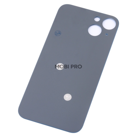 Задняя крышка для iPhone 13 (A2635) Синий (стекло, монолит, широкий вырез под камеру, логотип) - Премиум