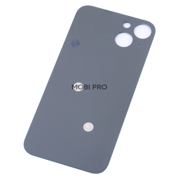 Задняя крышка для iPhone 13 (A2635) Синий (стекло, монолит, широкий вырез под камеру, логотип) - Премиум