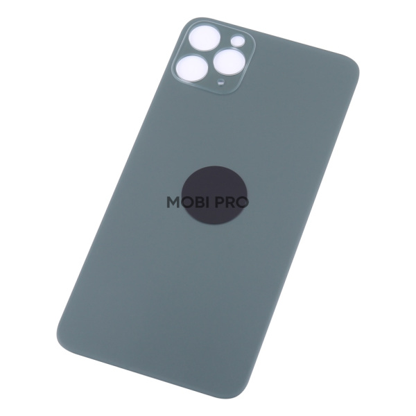 Задняя крышка для iPhone 11 Pro Max (A2218) Темно-зеленый (стекло, широкий вырез под камеру, логотип)