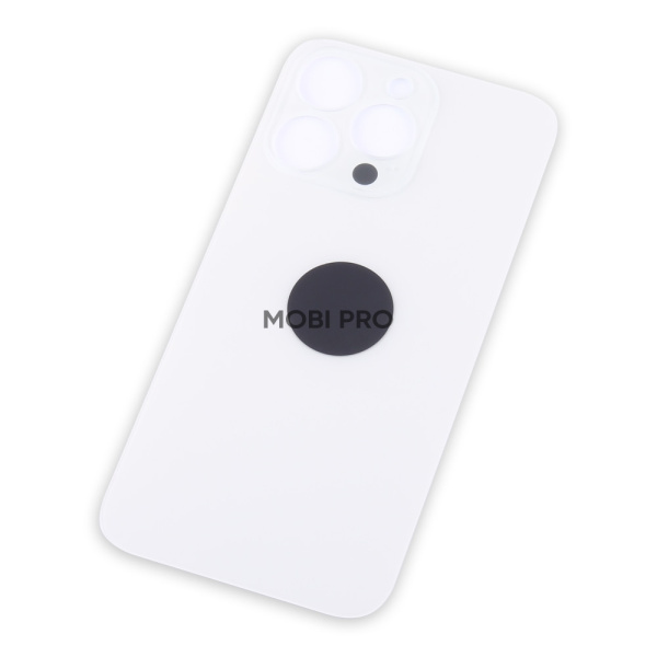 Задняя крышка для iPhone 13 Pro (A2640) Белый (стекло, широкий вырез под камеру, логотип)