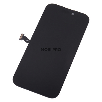 Дисплей для iPhone 14 Pro (A2891) в сборе с тачскрином Черный - (Soft OLED, Full HD, 120 Гц) (площадка под IC)