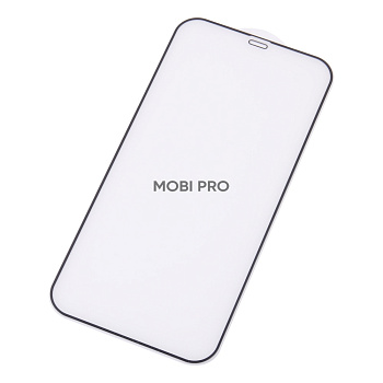 Защитное стекло "Матовое" для iPhone 12 Pro Max Черный (Закалённое, полное покрытие)