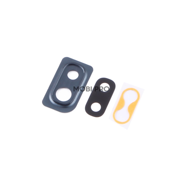 Стекло камеры для Samsung Galaxy A10/A20/A30/A40 (A105F/A205F/A305F/A405F) в сборе с рамкой Черный