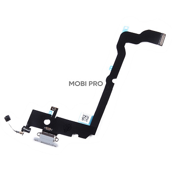 Шлейф для iPhone XS Max на системный разъём/микрофон Белый - OR