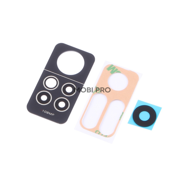 Стекло камеры для Xiaomi Redmi Note 12 Pro 4G (2209116AG) (комплект 2 шт.) Черный