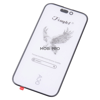 Стекло для переклейки iPhone 15 в сборе с OCA пленкой Черный - OR (Feaglet)