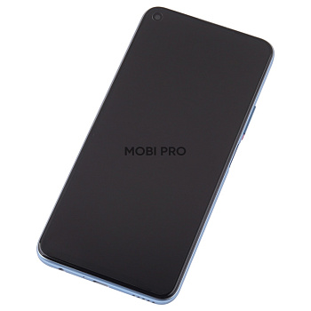 Дисплей для Huawei Honor 30S в сборе с рамкой и АКБ Голубой - OR (SP)