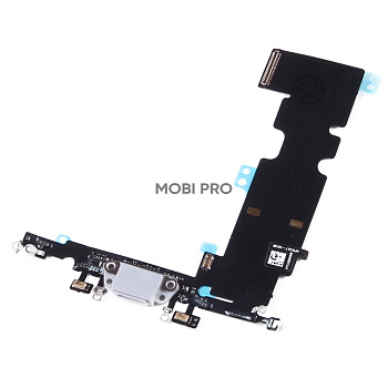 Шлейф для iPhone 8 Plus на системный разъем/микрофон Белый