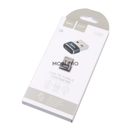 Адаптер USB - Type-C Hoco UA6 Черный