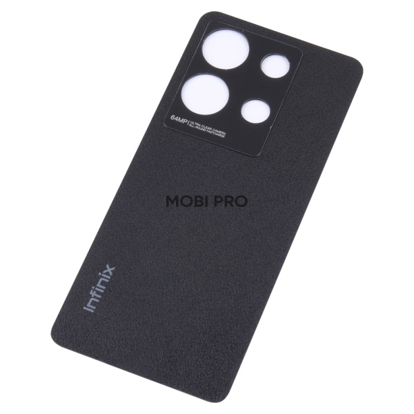 Задняя крышка для Infinix Note 30 4G (X6833B/X6716B) Черный (имитация кожи)