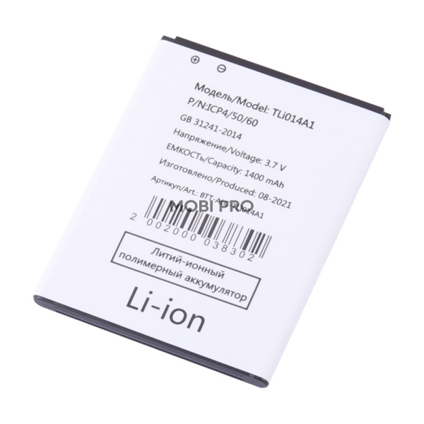Аккумулятор для Alcatel OT-4010D/OT-4013D/OT-4027D/OT-4030D/OT-4035D/OT-5020D/МТС 960/BQ BQS-5020 (TLi014A1/TLi013BB)