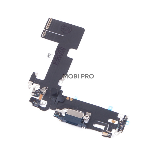 Шлейф для iPhone 13 (A2635) на системный разъем/микрофон Черный - Премиум