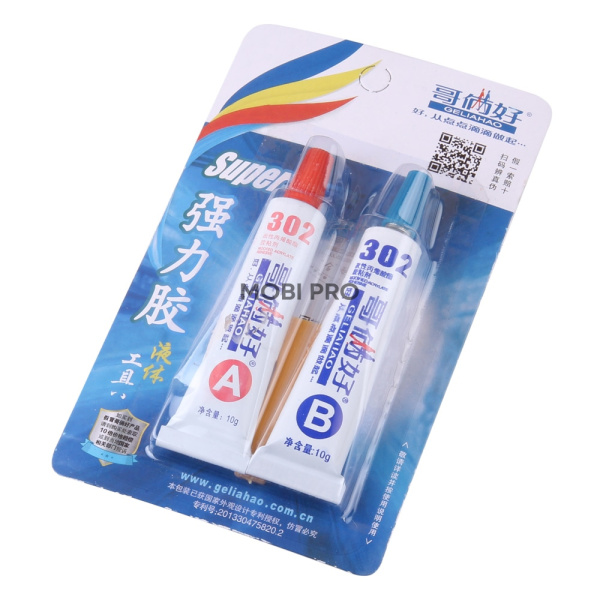 Клей двухкомпонентный Geliahao 302 (20 г, акрилатный)