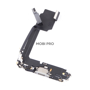 Шлейф для iPhone 15 Pro Max на системный разъем/микрофон Черный - OR