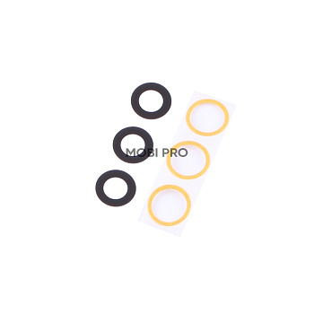 Стекло камеры для Samsung Galaxy A04s (A047F) (комплект 3 шт.) Черный