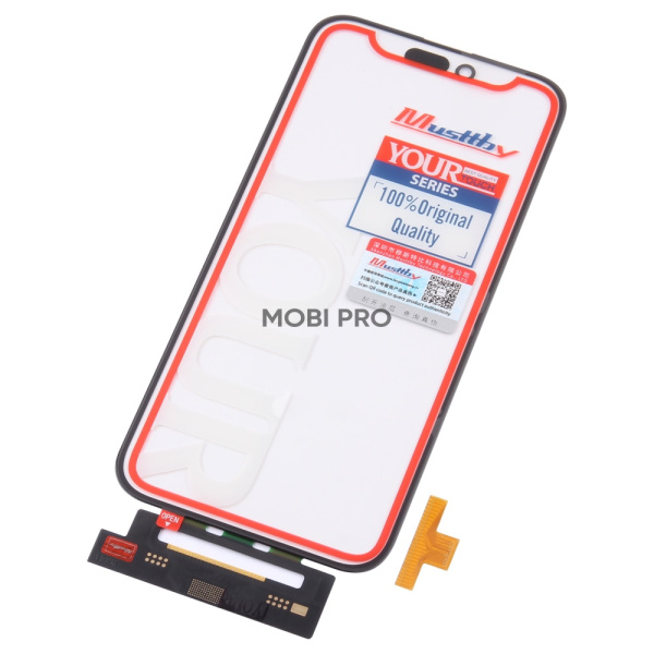Стекло для переклейки MUSTTBY iPhone 15 Pro Max в сборе с тачскрином и OCA без микросхемы 100% Черный