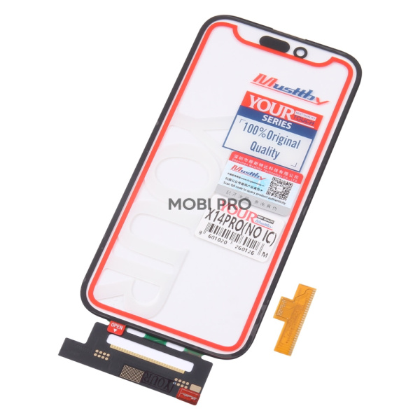 Стекло для переклейки MUSTTBY iPhone 14 Pro в сборе с тачскрином и OCA без микросхемы 100% Черный