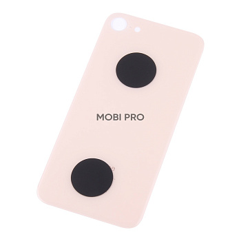 Задняя крышка для iPhone 8 Золото (стекло, монолит, широкий вырез под камеру, логотип) - Премиум