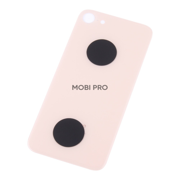 Задняя крышка для iPhone 8 Золото (стекло, монолит, широкий вырез под камеру, логотип) - Премиум