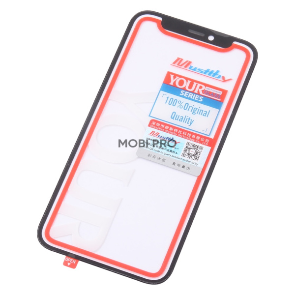 Стекло для переклейки MUSTTBY iPhone 12 mini в сборе с OCA 100% Черный