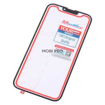 Стекло для переклейки MUSTTBY iPhone 13 Pro Max в сборе с OCA 100% Черный