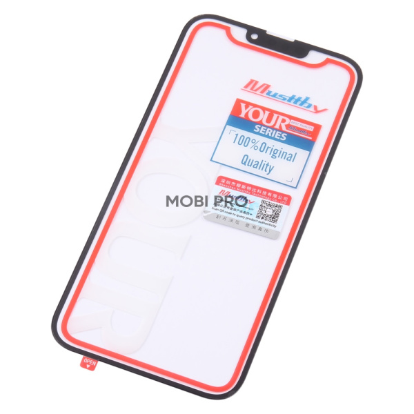 Стекло для переклейки MUSTTBY iPhone 13 Pro Max в сборе с OCA 100% Черный